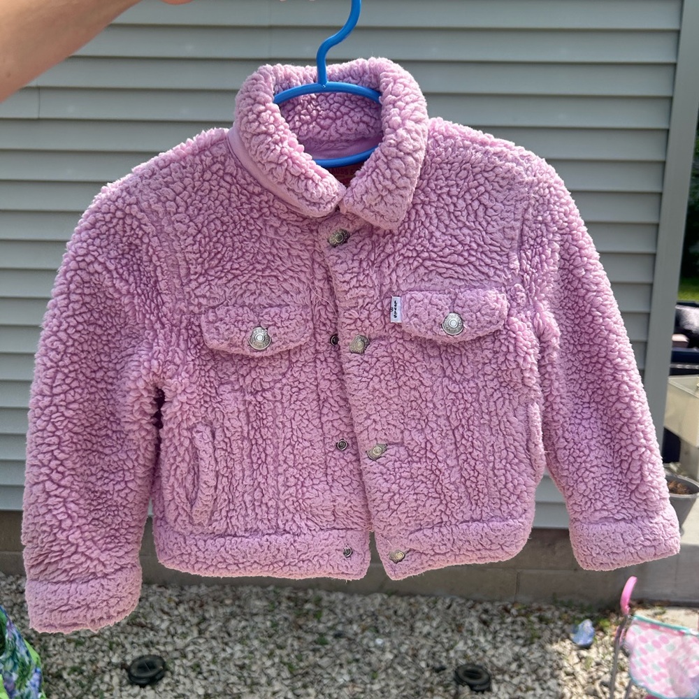 Levi's Pink Sherpa Kids Jean Jacket